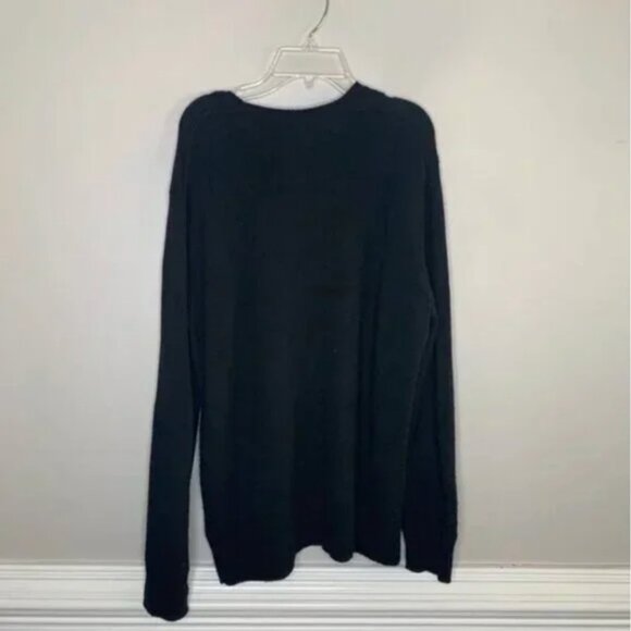 All Saints Men's Black Travon Crew Neck Wool Blend Sweater Size XS - Picture 3 of 6
